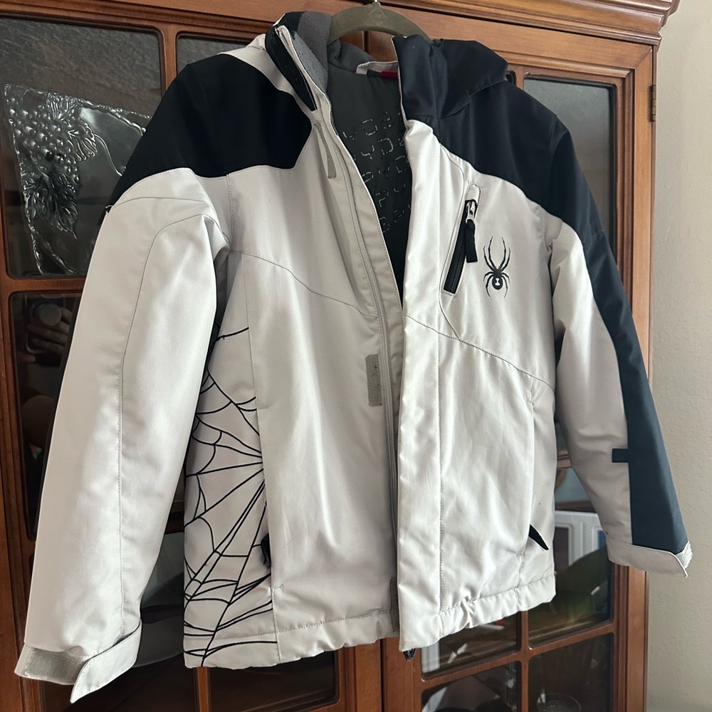Spyder Kids' Black and White Puffer Jacket